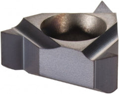 11IR A 55 IC908 Carbide Laydown Threading Insert TiN/TiAlN Finish, RH Internal Partial Profile 55° Thread, 48-16 TPI, 6.35mm Inscribed Circle, 0.126″ Thick