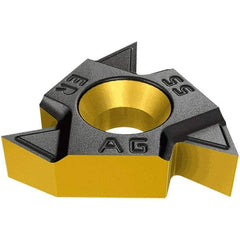 Iscar - 27IL Internal Left Hand 6 Trapez Laydown Threading Insert - Grade IC908, TiAlN Coated Carbide, 15.88mm Inscribed Circle - Benchmark Tooling