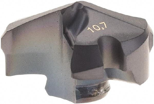 Iscar - Series IDI-SK, 10.69mm Diam Grade IC908 140° Replaceable Drill Tip - Carbide, TiAlN Finish, 10 Seat Size - Benchmark Tooling