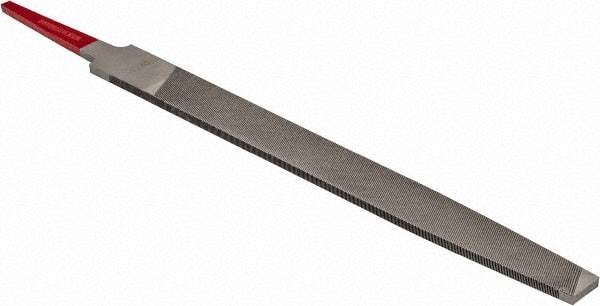 Simonds File - 6" Long, Smooth Cut, Flat American-Pattern File - Double Cut, Tang - Benchmark Tooling