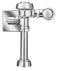 Sloan Valve Co. - 1-1/2" Spud Coupling, 1" Pipe, Closet Automatic Flush Valve - Handle Opening, 3.5 Gal per Flush, Metal Cover, Powered by Electrical Line with 24 Volt Step Down Transformer - Benchmark Tooling