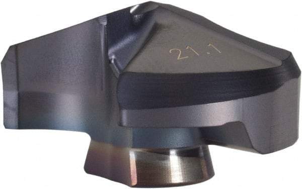 Iscar - Series IDI-SK, 21.11mm Diam Grade IC908 140° Replaceable Drill Tip - Carbide, TiAlN Finish, 21 Seat Size - Benchmark Tooling