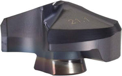 Iscar - Series IDI-SK, 21.11mm Diam Grade IC908 140° Replaceable Drill Tip - Carbide, TiAlN Finish, 21 Seat Size - Benchmark Tooling