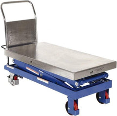 Vestil - 1,500 Lb Capacity Hydraulic Scissor Elevating Cart - 19" to 68" Lift Height, 47-1/2" Platform Length x 24" Platform Width - Benchmark Tooling