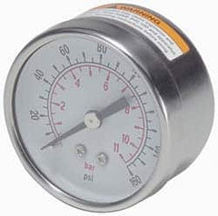 Parker - Stainless Steel FRL Pressure Gauge - Use with PB11/PR10 - Benchmark Tooling