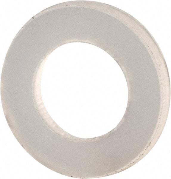 Made in USA - #4 Screw, Grade 6/6 Nylon Standard Flat Washer - 0.12" ID x 0.22" OD, 0.031" Thick, Plain Finish - Benchmark Tooling