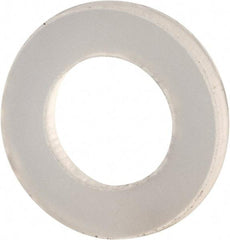 Made in USA - #4 Screw, Grade 6/6 Nylon Standard Flat Washer - 0.12" ID x 0.22" OD, 0.031" Thick, Plain Finish - Benchmark Tooling
