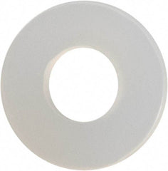 Made in USA - #4 Screw, Grade 6/6 Nylon Standard Flat Washer - 0.12" ID x 0.28" OD, 0.031" Thick, Plain Finish - Benchmark Tooling