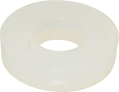Made in USA - #5 Screw, Grade 6/6 Nylon Standard Flat Washer - 0.13" ID x 0.285" OD, 0.062" Thick, Plain Finish - Benchmark Tooling
