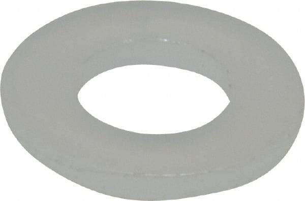 Made in USA - #6 Screw, Grade 6/6 Nylon Standard Flat Washer - 0.156" ID x 0.312" OD, 0.031" Thick, Plain Finish - Benchmark Tooling