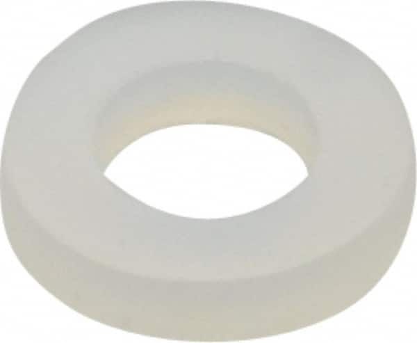 Made in USA - #6 Screw, Grade 6/6 Nylon Standard Flat Washer - 0.162" ID x 0.312" OD, 0.062" Thick, Plain Finish - Benchmark Tooling