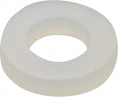 Made in USA - #6 Screw, Grade 6/6 Nylon Standard Flat Washer - 0.162" ID x 0.312" OD, 0.062" Thick, Plain Finish - Benchmark Tooling