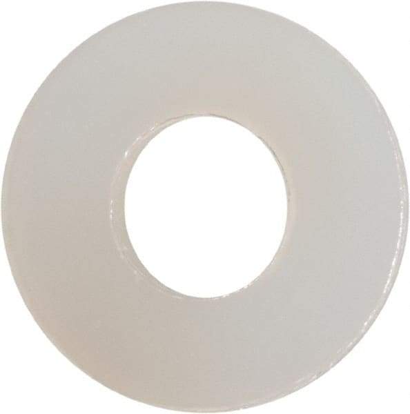 Made in USA - #8 Screw, Grade 6/6 Nylon Standard Flat Washer - 0.177" ID x 0.408" OD, 0.062" Thick, Plain Finish - Benchmark Tooling
