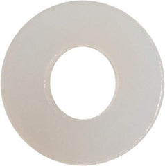 Made in USA - #8 Screw, Grade 6/6 Nylon Standard Flat Washer - 0.177" ID x 0.408" OD, 0.062" Thick, Plain Finish - Benchmark Tooling