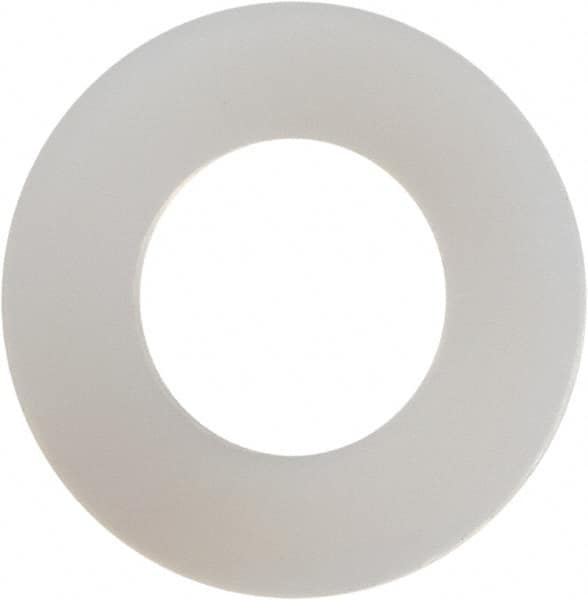 Made in USA - #12 Screw, Grade 6/6 Nylon Standard Flat Washer - 0.24" ID x 0.465" OD, 0.015" Thick, Plain Finish - Benchmark Tooling