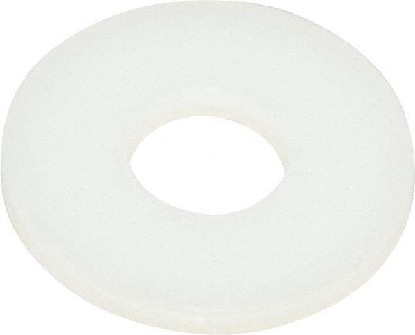 Made in USA - 1/4" Screw, Grade 6/6 Nylon Standard Flat Washer - 0.26" ID x 0.687" OD, 0.062" Thick, Plain Finish - Benchmark Tooling