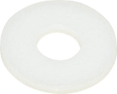 Made in USA - 1/4" Screw, Grade 6/6 Nylon Standard Flat Washer - 0.26" ID x 0.687" OD, 0.062" Thick, Plain Finish - Benchmark Tooling