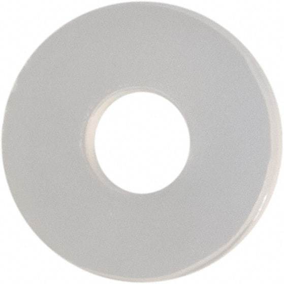Made in USA - #0 Screw, Grade 6/6 Nylon Standard Flat Washer - 0.068" ID x 0.188" OD, 0.025" Thick, Plain Finish - Benchmark Tooling