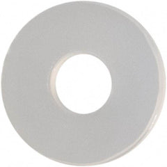 Made in USA - #0 Screw, Grade 6/6 Nylon Standard Flat Washer - 0.068" ID x 0.188" OD, 0.025" Thick, Plain Finish - Benchmark Tooling