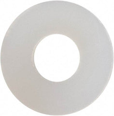 Made in USA - #2 Screw, Grade 6/6 Nylon Standard Flat Washer - 0.094" ID x 1/4" OD, 0.031" Thick, Plain Finish - Benchmark Tooling