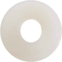 Made in USA - #5 Screw, Grade 6/6 Nylon Standard Flat Washer - 0.141" ID x 0.406" OD, 0.04" Thick, Plain Finish - Benchmark Tooling
