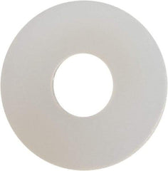 Made in USA - #6 Screw, Grade 6/6 Nylon Standard Flat Washer - 0.156" ID x 0.438" OD, 0.04" Thick, Plain Finish - Benchmark Tooling
