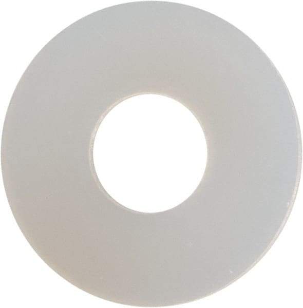Made in USA - #8 Screw, Grade 6/6 Nylon Standard Flat Washer - 0.188" ID x 1/2" OD, 0.04" Thick, Plain Finish - Benchmark Tooling