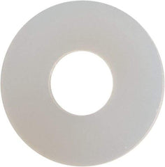 Made in USA - #8 Screw, Grade 6/6 Nylon Standard Flat Washer - 0.188" ID x 1/2" OD, 0.04" Thick, Plain Finish - Benchmark Tooling