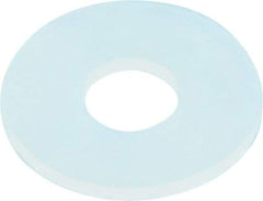 Made in USA - #10 Screw, Grade 6/6 Nylon Standard Flat Washer - 0.203" ID x 0.562" OD, 0.04" Thick, Plain Finish - Benchmark Tooling