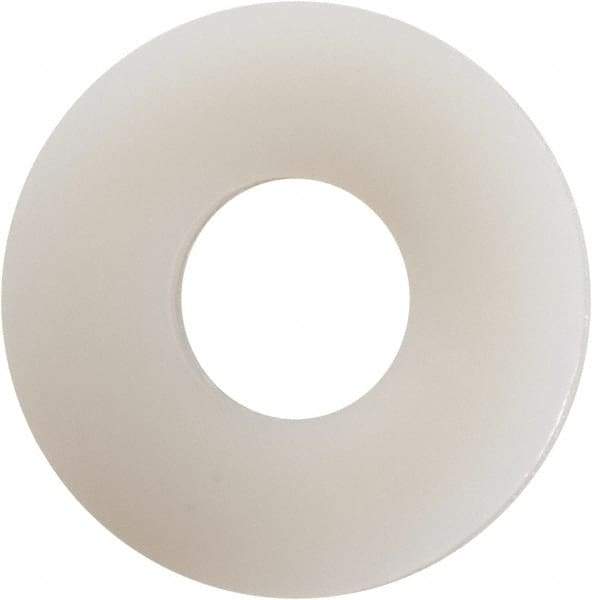 Made in USA - #12 Screw, Grade 6/6 Nylon Standard Flat Washer - 0.234" ID x 5/8" OD, 0.062" Thick, Plain Finish - Benchmark Tooling
