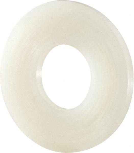 Made in USA - 1/2" Screw, Grade 6/6 Nylon Standard Flat Washer - 0.531" ID x 1-1/4" OD, 0.1" Thick, Plain Finish - Benchmark Tooling