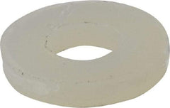 Made in USA - #8 Screw, Grade 6/6 Nylon Standard Flat Washer - 0.173" ID x 3/8" OD, 0.062" Thick, Plain Finish - Benchmark Tooling