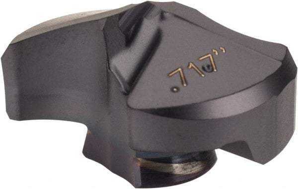 Iscar - Series IDI-SK, 18.21mm Diam Grade IC908 140° Replaceable Drill Tip - Carbide, TiAlN Finish, 18 Seat Size - Benchmark Tooling