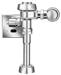 Sloan Valve Co. - 1-1/4" Spud Coupling, 3/4" Pipe, Urinal Automatic Flush Valve - Handle Opening, 1 Gal per Flush, Metal Cover, Powered by Electrical Line with 24 Volt Step Down Transformer - Benchmark Tooling