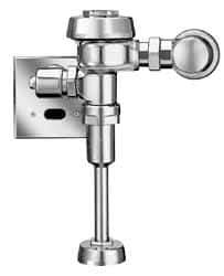 Sloan Valve Co. - 3/4" Spud Coupling, 3/4" Pipe, Urinal Automatic Flush Valve - Handle Opening, 1.5 Gal per Flush, Metal Cover, Powered by Electrical Line with 24 Volt Step Down Transformer - Benchmark Tooling