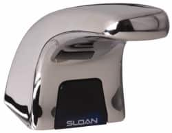 Sloan Valve Co. - Chrome Single Hole Pedestal Electronic & Sensor Faucet without Mixer - Powered by 6 VAC, Standard Spout - Benchmark Tooling