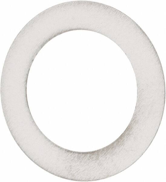 Made in USA - 0.012" Thick, 0.755" Inside x 1-1/8" OD, Round Shim - 5/8" Screw, Uncoated 302/304 Stainless Steel - Benchmark Tooling