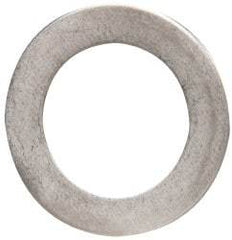 Made in USA - 0.03" Thick, 7/8" Inside x 1-3/8" OD, Round Shim - 3/4" Screw, Uncoated 302/304 Stainless Steel - Benchmark Tooling
