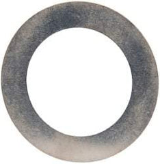 Made in USA - 0.01" Thick, 1" Inside x 1-1/2" OD, Round Shim - 7/8" Screw, Uncoated 302/304 Stainless Steel - Benchmark Tooling