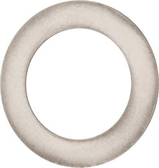 Made in USA - 0.012" Thick, 1" Inside x 1-1/2" OD, Round Shim - 7/8" Screw, Uncoated 302/304 Stainless Steel - Benchmark Tooling