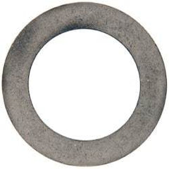 Made in USA - 0.015" Thick, 1" Inside x 1-1/2" OD, Round Shim - 7/8" Screw, Uncoated 302/304 Stainless Steel - Benchmark Tooling