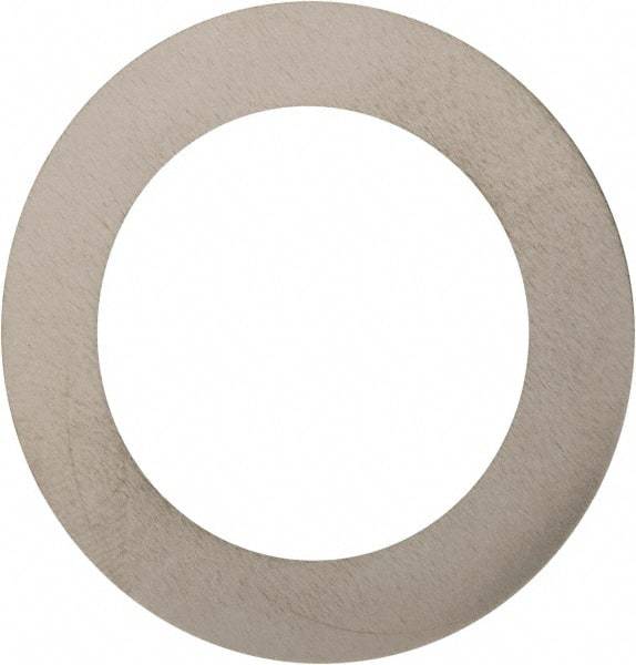 Made in USA - 0.007" Thick, 1" Inside x 1-1/2" OD, Round Shim - 7/8" Screw, Uncoated 302/304 Stainless Steel - Benchmark Tooling