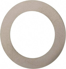 Made in USA - 0.007" Thick, 1" Inside x 1-1/2" OD, Round Shim - 7/8" Screw, Uncoated 302/304 Stainless Steel - Benchmark Tooling