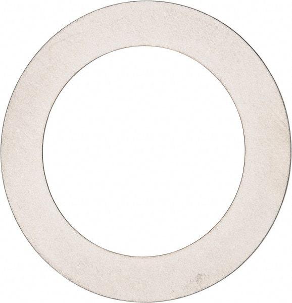 Made in USA - 0.012" Thick, 1-1/8" Inside x 1-5/8" OD, Round Shim - Uncoated 302/304 Stainless Steel - Benchmark Tooling
