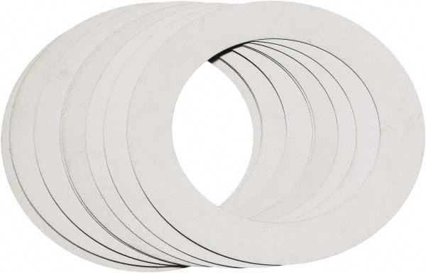 Made in USA - 0.003" Thick, 1-1/8" Inside x 1-5/8" OD, Round Shim - Uncoated 302/304 Stainless Steel - Benchmark Tooling