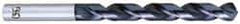 OSG - 12.49934mm 120° Vanadium High Speed Steel Jobber Drill - TiCN Finish, Right Hand Cut, Spiral Flute, Straight Shank, 151mm OAL, Standard Point - Benchmark Tooling
