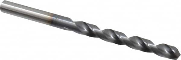 OSG - 6.70052mm 120° Vanadium High Speed Steel Jobber Drill - TiCN Finish, Right Hand Cut, Spiral Flute, Straight Shank, 101mm OAL, Standard Point - Benchmark Tooling