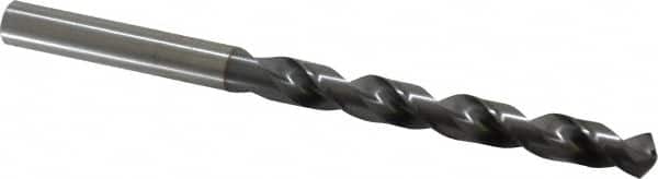 OSG - 8.001mm 120° Vanadium High Speed Steel Jobber Drill - TiCN Finish, Right Hand Cut, Spiral Flute, Straight Shank, 117mm OAL, Standard Point - Benchmark Tooling