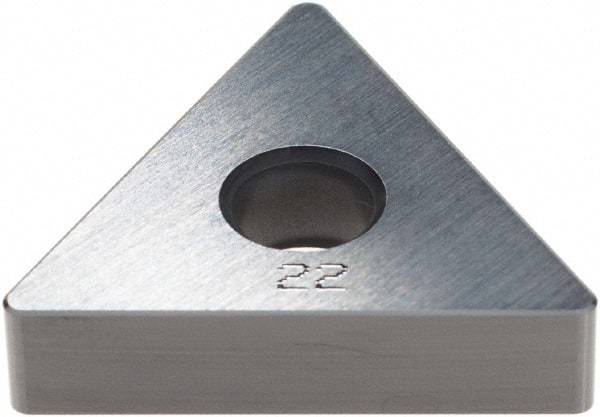 Iscar - TNGA432 Grade IN22 Ceramic Turning Insert - Al2O3/TiCN Finish, 60° Triangle, 1/2" Inscr Circle, 3/16" Thick, 1/32" Corner Radius - Benchmark Tooling