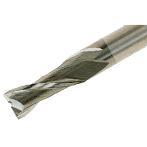 Iscar - 1/4", 1/2" LOC, 1/4" Shank Diam, 2-1/2" OAL, 2 Flute, Solid Carbide Square End Mill - Single End, TiAlN Finish, Spiral Flute, 30° Helix, Centercutting, Right Hand Cut, Right Hand Flute - Benchmark Tooling